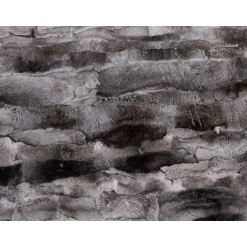 100% Ægte kaninskind i mørkegrå