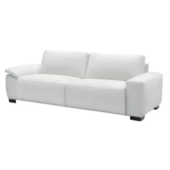 Aarhus 3 pers Hvid lædersofa