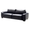 Aarhus 3 pers Sort lædersofa