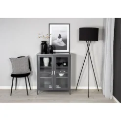 Acero Vistrinskab - Lysegrå