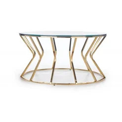 AFINA, sofabord, spejl / guld