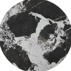 ALEXANDRA sæt af to sofaborde, Sort marmor / Sort