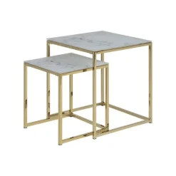 Alisma 2 stk indskudsborde - Marmor