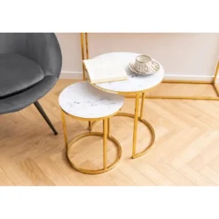 Alisma indskudsbord hvid glas