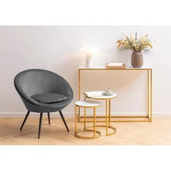 Alisma indskudsbord hvid glas