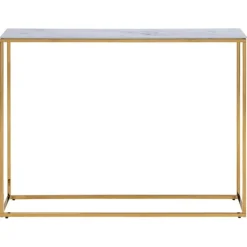 Alisma konsolbord hvid glas