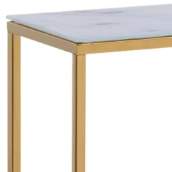 Alisma konsolbord hvid glas