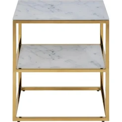 Alisma natbord hvid glas