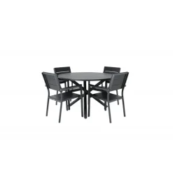 Alma Rund Loungesæt - Havemøbelsæt - Sort