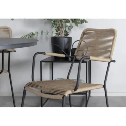 Alma Rundt Loungesæt - Havemøbelsæt - Beige,Sort