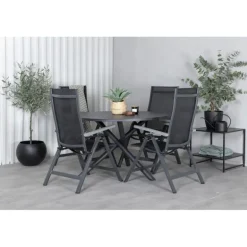 Alma Rundt Loungesæt - Havemøbelsæt - Sort,Grå