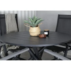 Alma Rundt Loungesæt - Havemøbelsæt - Sort,Grå