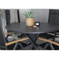 Alma Rundt Loungesæt - Havemøbelsæt - Sort,Natur