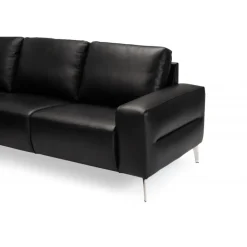 Almind læder hjørnesofa med chaiselong Venstrevendt