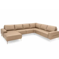 Almind læder hjørnesofa med chaiselong Venstrevendt