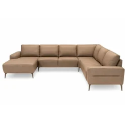 Almind læder hjørnesofa med chaiselong Venstrevendt