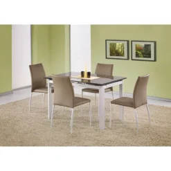 ALSTON Spisebord med udtræk - Beige/Hvid