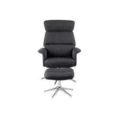 Alura Recliner med fodskammel grå stof