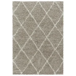 Alvor Shaggy tæppe Geometrisk - Beige