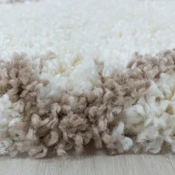 Alvor Shaggy tæppe Geometrisk - Creme