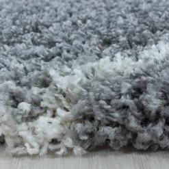 Alvor Shaggy tæppe Geometrisk - Grå