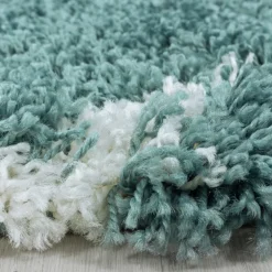 Alvor Shaggy tæppe Geometrisk - Blå