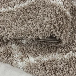 Alvor Shaggy Tæppeløber Geometrisk - Beige