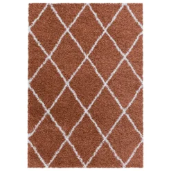 Alvor Shaggy Tæppeløber Geometrisk - Terra