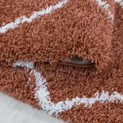 Alvor Shaggy Tæppeløber Geometrisk - Terra