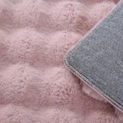 Ambiance Shaggy tæppe Ensfarvet - Rosa