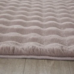 Ambiance Shaggy tæppe Ensfarvet - Beige