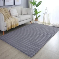 Ambiance Shaggy Tæppeløber Ensfarvet - Grå