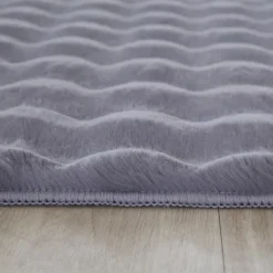 Ambiance Shaggy Tæppeløber Ensfarvet - Grå