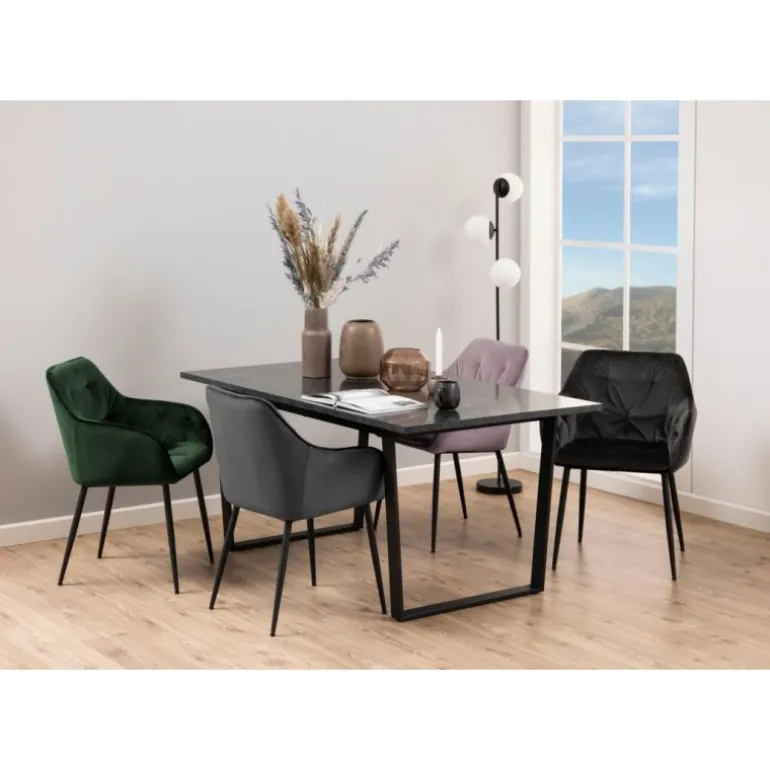 Amble spisebord sort MDF