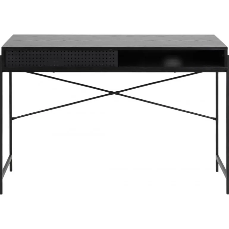 Angus skrivebord sort MDF