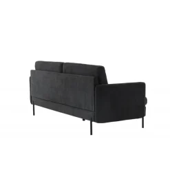 Antibes 3 personers Sofa - Sort og Mørkegrå