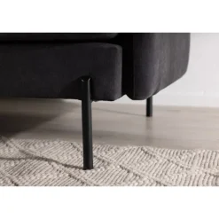 Antibes 3 personers Sofa - Sort og Mørkegrå