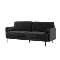 Antibes 3 personers Sofa - Sort og Mørkegrå