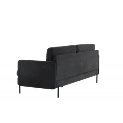 Antibes 3 personers Sofa - Sort og Mørkegrå