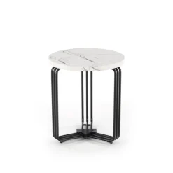 ANTICA S, sofabord Hvid marmor bordplade - Sort stel