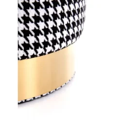 ARUNA puf - Sort/Hvid/guld