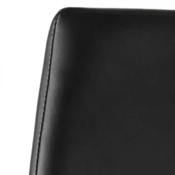 Asama spisebordsstol sort med stel i metal sort