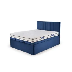 ASENTO 160x200 cmSeng - Mørkeblå Velour