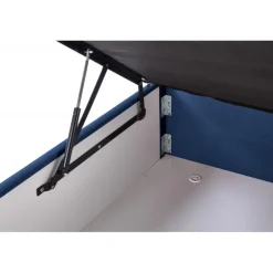 ASENTO 160x200 cmSeng - Mørkeblå Velour