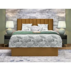 ASENTO 160x200 seng - Sennepsfarvet