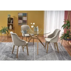 ASHMORE bord, - top - transparent, ben - Naturlig