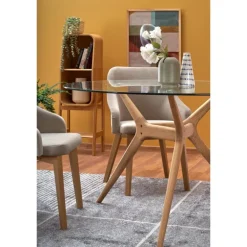 ASHMORE bord, - top - transparent, ben - Naturlig