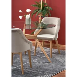 ASHMORE bord, - top - transparent, ben - Naturlig