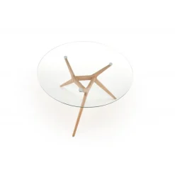 ASHMORE bord, - top - transparent, ben - Naturlig