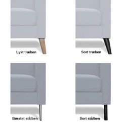 Ask hjørnesofa med højrevendt chaiselong & open-end Navy Blå